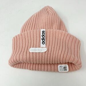 ADIDAS Women’s Rose Pink HAWTHORN FOLD Ribbed Knit Cap Beanie Hat One Size